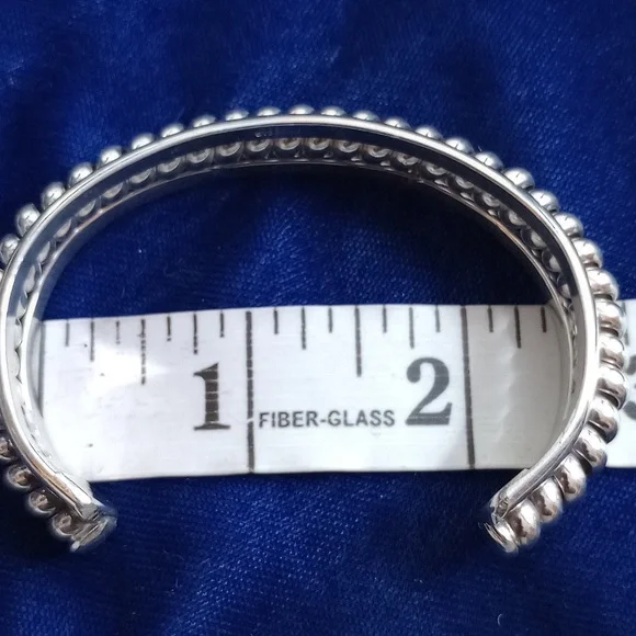 Sterling Silver Twisted Coil Cuff Bracelet Stamped Sterling - Picture 8 of 14